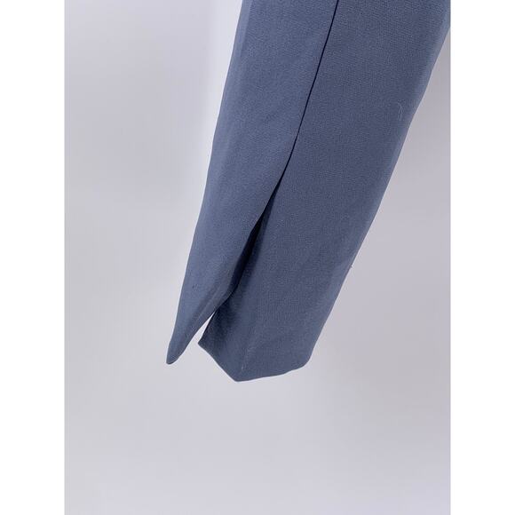 INDEFEIR Women's Blue Single Button Notch Collar Long Sleeve Cropped Top SZ XS - Picture 9 of 11